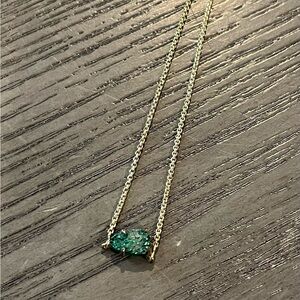 Kendra Scott Gold and Green Necklace